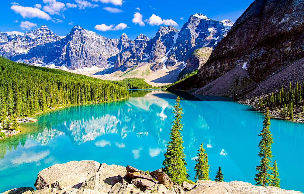 Majestic Mountain Lake Scenery Photograph in Canada Photograph Print 100% Australian Made