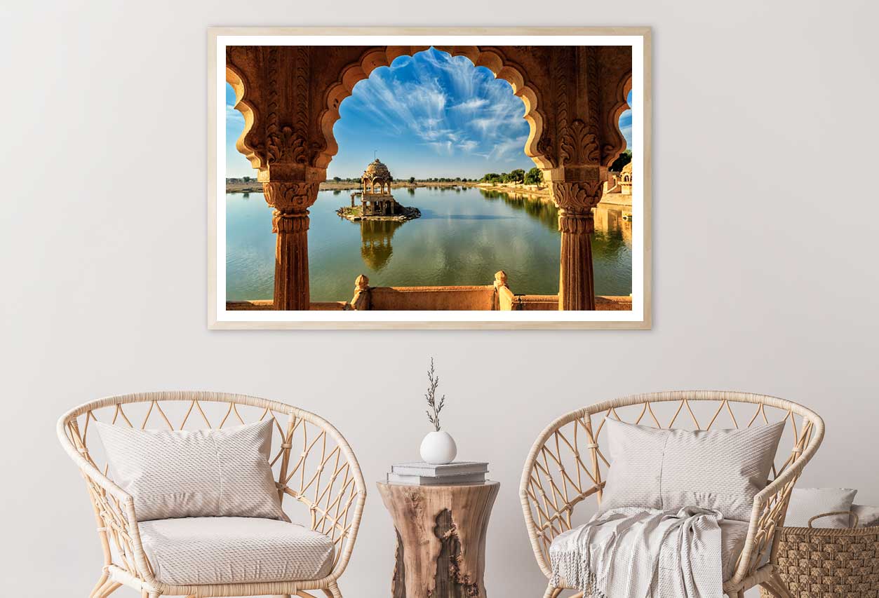 Gadi Sagar Arch Lake View Photograph India Home Decor Premium Quality Poster Print Choose Your Sizes