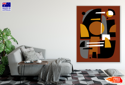 Half Circle Geometric Abstract Vector Design Print 100% Australian Made