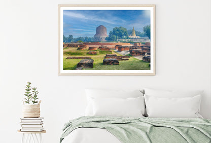 Dhamek Stupa Blue Sky Photograph Home Decor Premium Quality Poster Print Choose Your Sizes