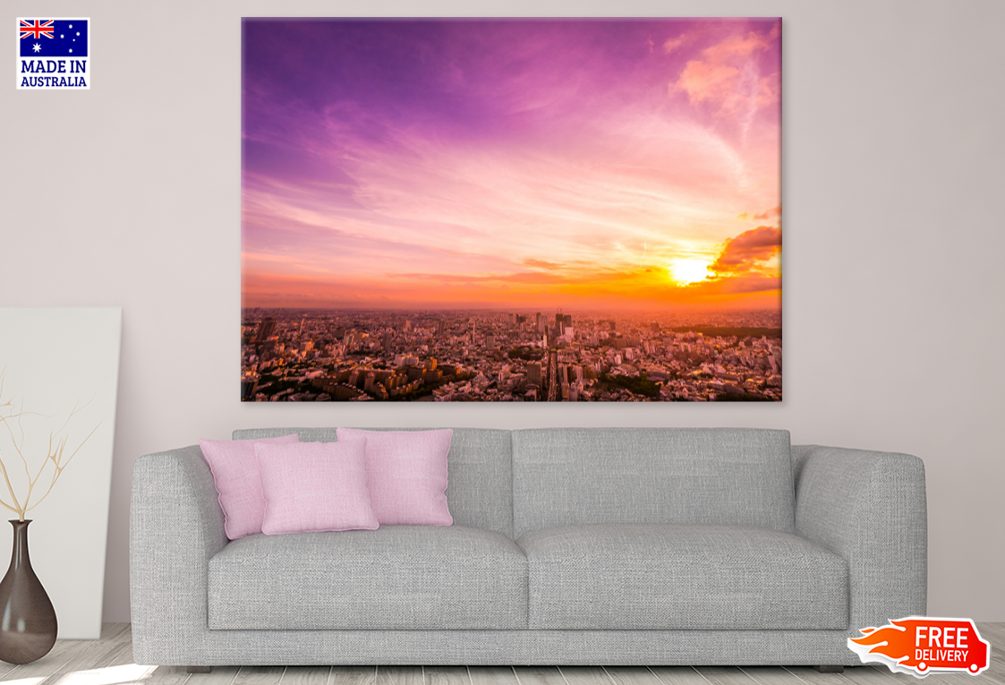 City Scape & Sunset Scenery View Photograph Print 100% Australian Made