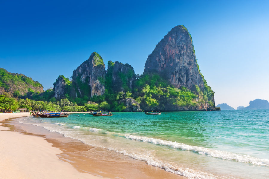 Railay Beach View Photograph Krabi Thailand Home Decor Premium Quality Poster Print Choose Your Sizes