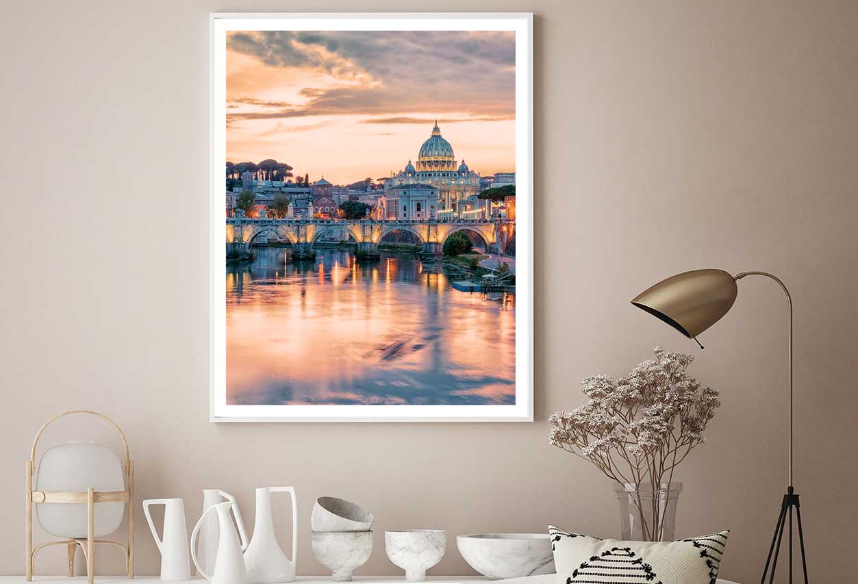 St. Peter's Basilica Sunset View Photograph Home Decor Premium Quality Poster Print Choose Your Sizes