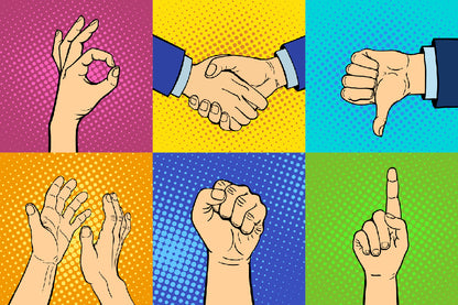 Hand Signs Illustration Print 100% Australian Made
