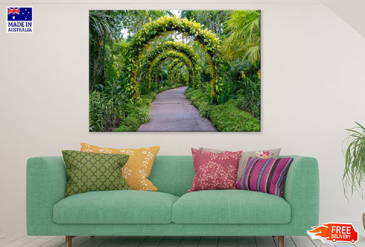 Footpath in Garden View Photograph Print 100% Australian Made