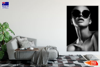 Young Girl with Sunglasses B&W Photograph Print 100% Australian Made