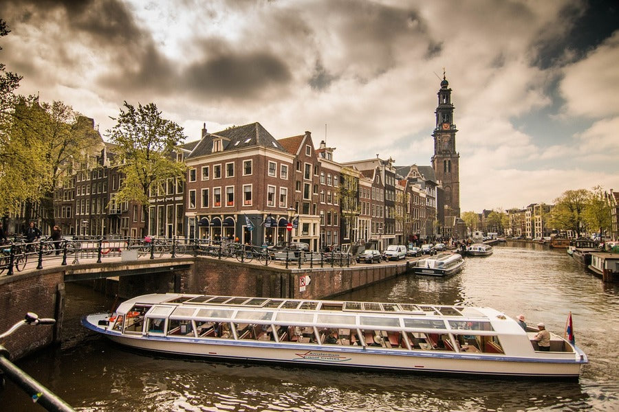 Dutch Protestant Calvinism, Amsterdam Sunset View Photograph Print 100% Australian Made