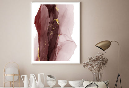 Pink & Brown Gold Lines Abstract Design Home Decor Premium Quality Poster Print Choose Your Sizes