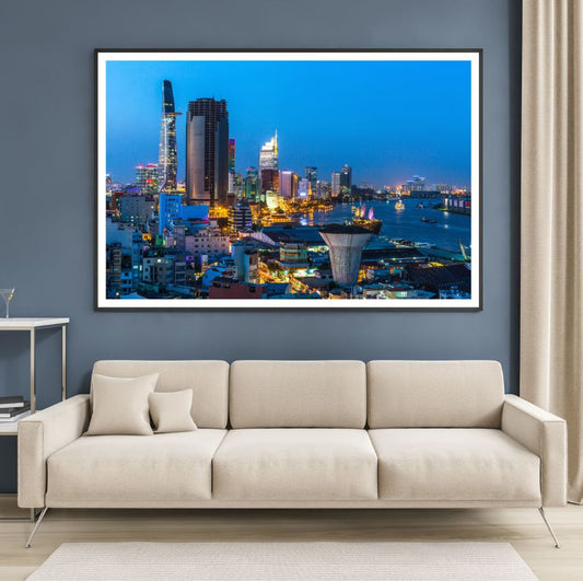 City Night Scenery Photograph Home Decor Premium Quality Poster Print Choose Your Sizes