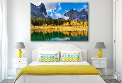 Bella Home Bright Autumn Forest Reflected Print Canvas Ready to hang