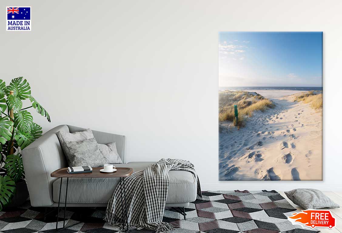 Dunes North Sea with Blue Sky Photograph Print 100% Australian Made
