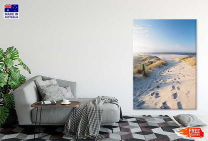 Dunes North Sea with Blue Sky Photograph Print 100% Australian Made