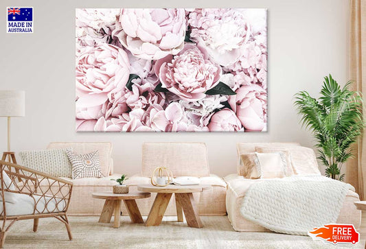 Pink Peonies Bouquet Closeup View Photograph Print 100% Australian Made