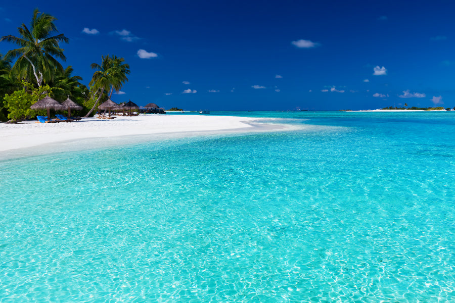 Stunning Lagoon & White Sandy Sea Photograph Home Decor Premium Quality Poster Print Choose Your Sizes