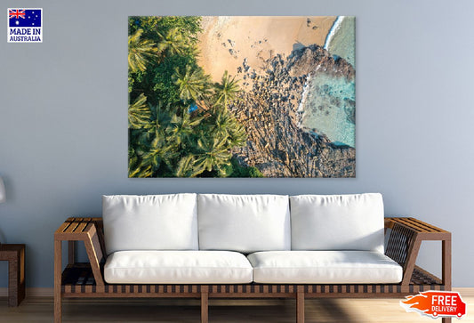 Surin Beach & Rocks Aerial View Photograph Print 100% Australian Made