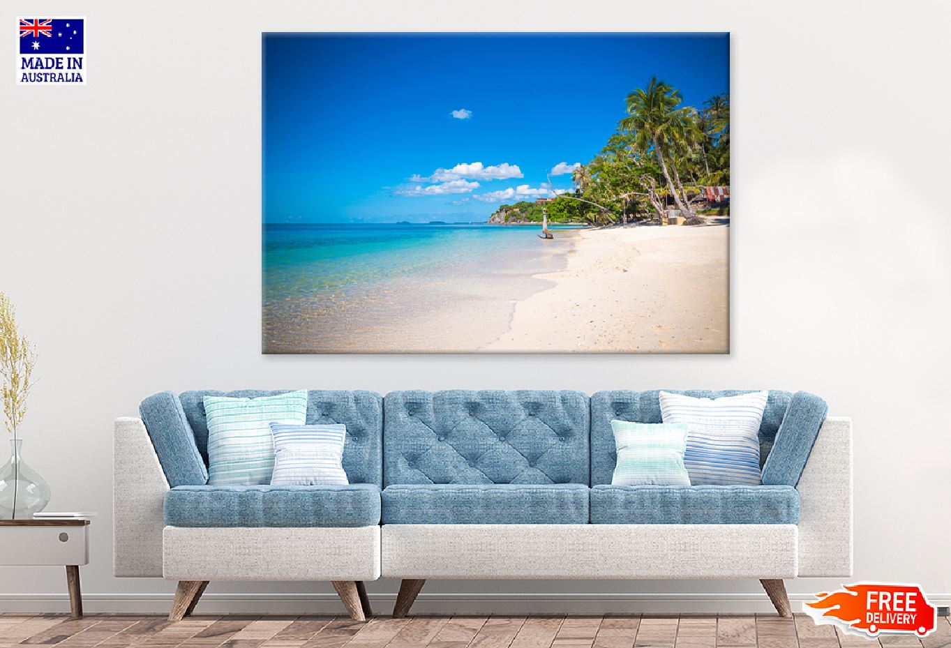 Tropical Beach & Blue Sky Scenery Photograph Print 100% Australian Made