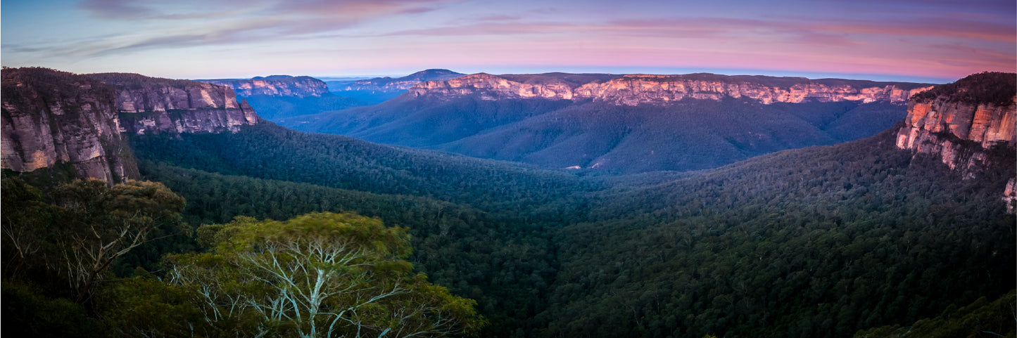 Panoramic Canvas Govetts Leap High Quality 100% Australian Made Wall Canvas Print Ready to Hang