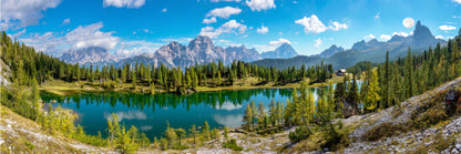 Panoramic Canvas Lake & Forest Sky Scenery Photograph High Quality 100% Australian Made Wall Canvas Print Ready to Hang
