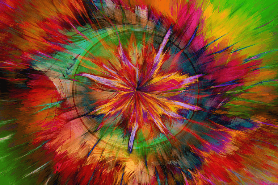 Abstract Star Explosion Explosive Design Print 100% Australian Made