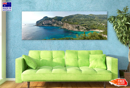 Panoramic Canvas Lagoon Hills Aerial View Photograph High Quality 100% Australian Made Wall Canvas Print Ready to Hang