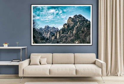 Korea Forest Mountains with Sky Photograph Home Decor Premium Quality Poster Print Choose Your Sizes