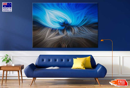 Blue Abstract Design Print 100% Australian Made