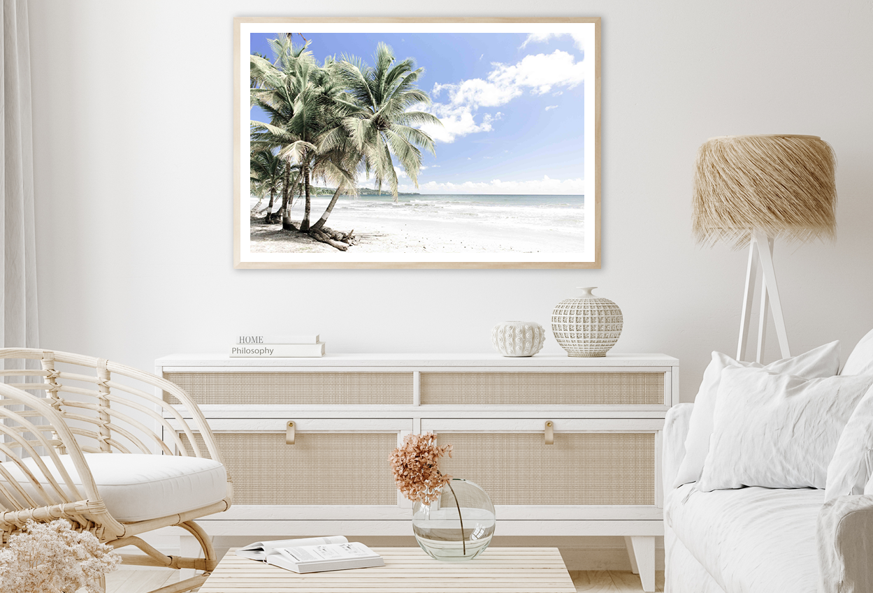 Plam Trees & Sea Cloudy Sky Home Decor Premium Quality Poster Print Choose Your Sizes