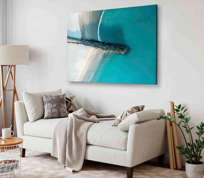 Bella Home Noosa Main Sea Drone View Print Canvas Ready to hang