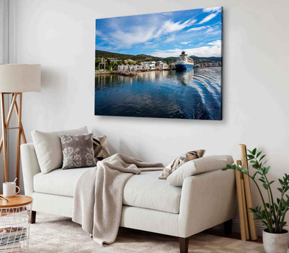 Bella Home Molde Romsdal Port City Norway Print Canvas Ready to hang