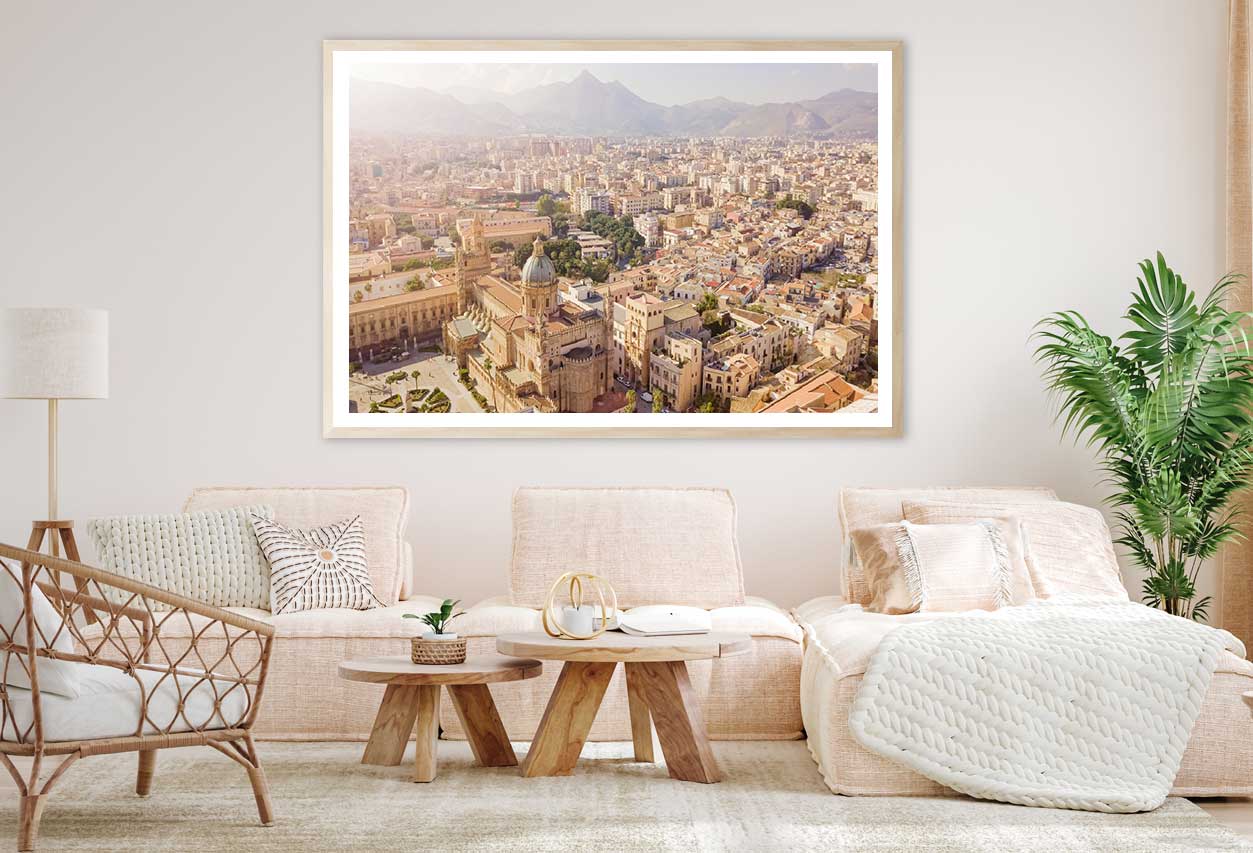 Aerial View of Old Town Palermo Photograph Home Decor Premium Quality Poster Print Choose Your Sizes