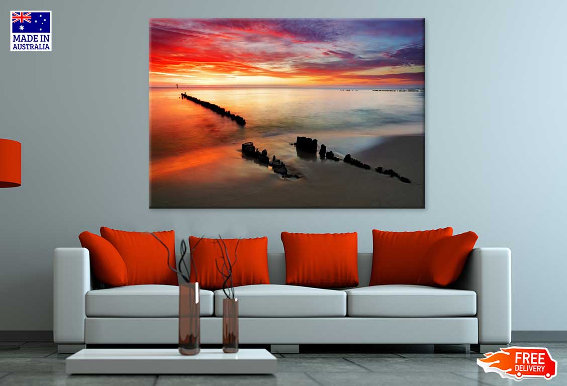 Ocean Sunset on Baltic Sea Sky Photograph Print 100% Australian Made