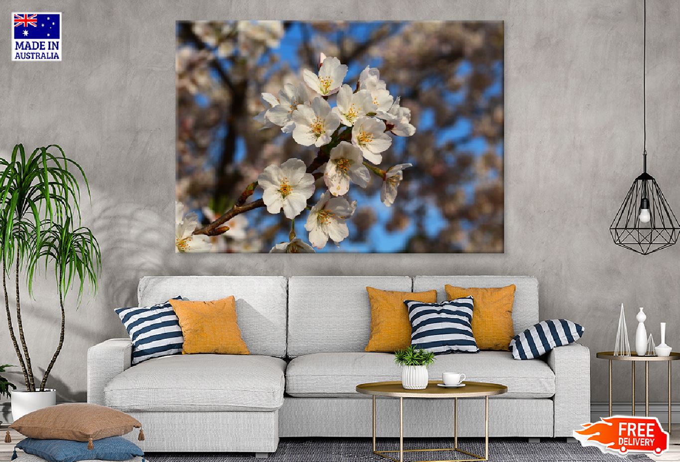 White Blossom Flowers Photograph Print 100% Australian Made