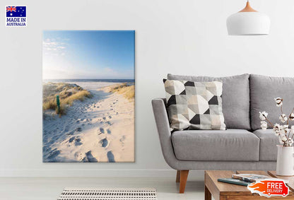 Dunes North Sea with Blue Sky Photograph Print 100% Australian Made