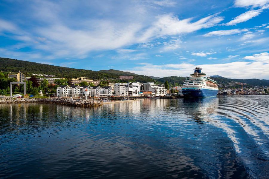 Bella Home Molde Romsdal Port City Norway Print Canvas Ready to hang