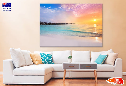 Sunset at Tropical Resort Sea Photograph Print 100% Australian Made