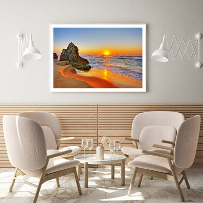 Sea Sunset Scenery Photograph Home Decor Premium Quality Poster Print Choose Your Sizes
