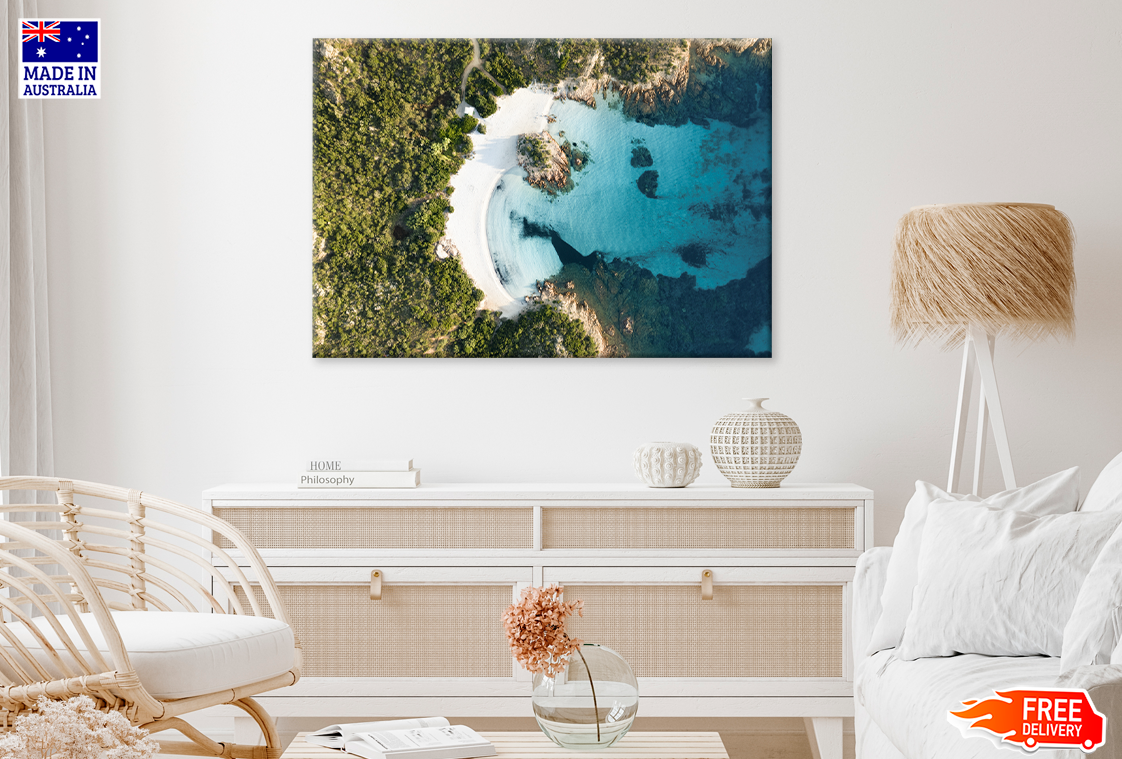 Mountain & Forest Sea Aerial View Print 100% Australian Made