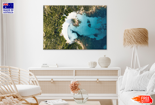 Mountain & Forest Sea Aerial View Print 100% Australian Made