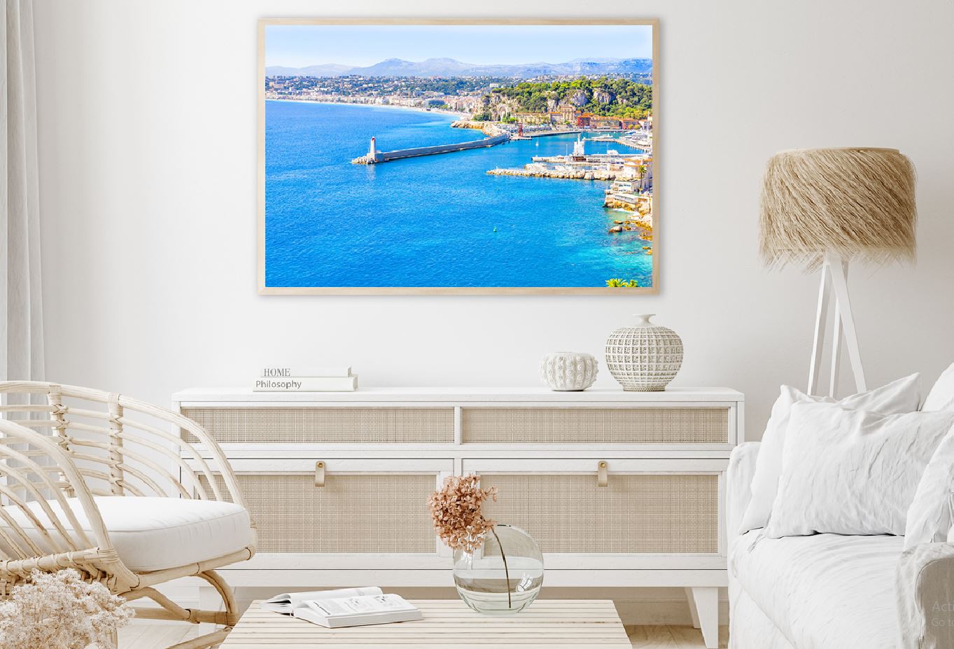 Beach Coast of Nice View Photograph France Home Decor Premium Quality Poster Print Choose Your Sizes