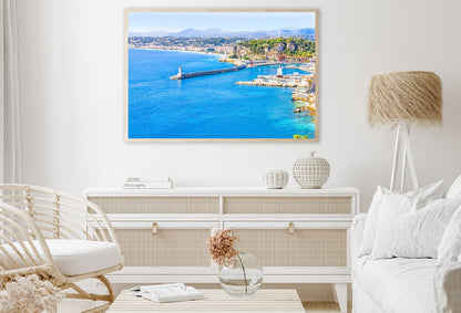 Beach Coast of Nice View Photograph France Home Decor Premium Quality Poster Print Choose Your Sizes