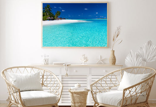 Stunning Lagoon & White Sandy Sea Photograph Home Decor Premium Quality Poster Print Choose Your Sizes