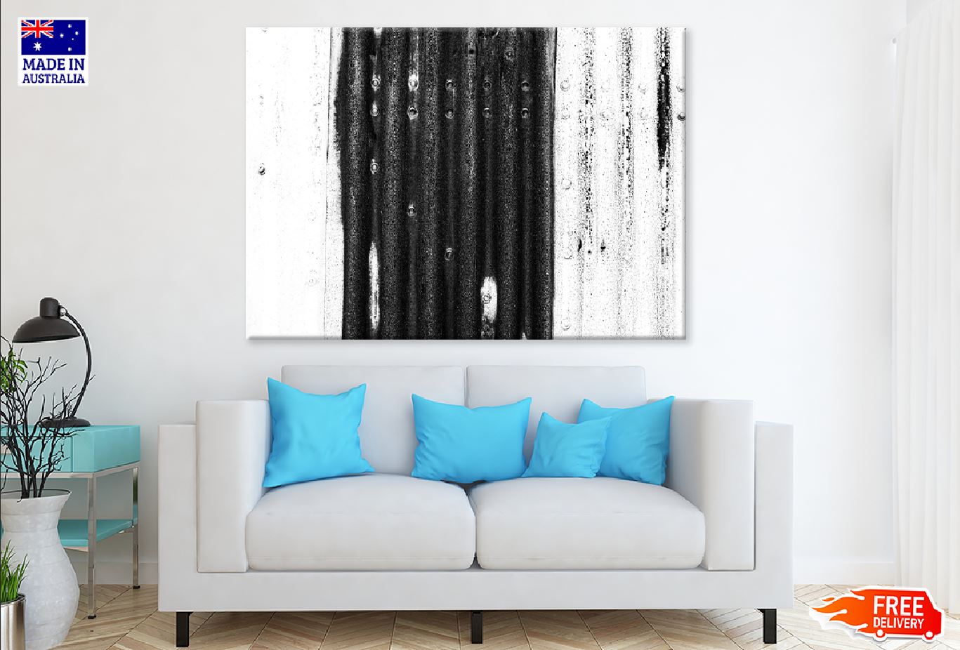 Monochrome Texture B&W Abstract Design Print 100% Australian Made