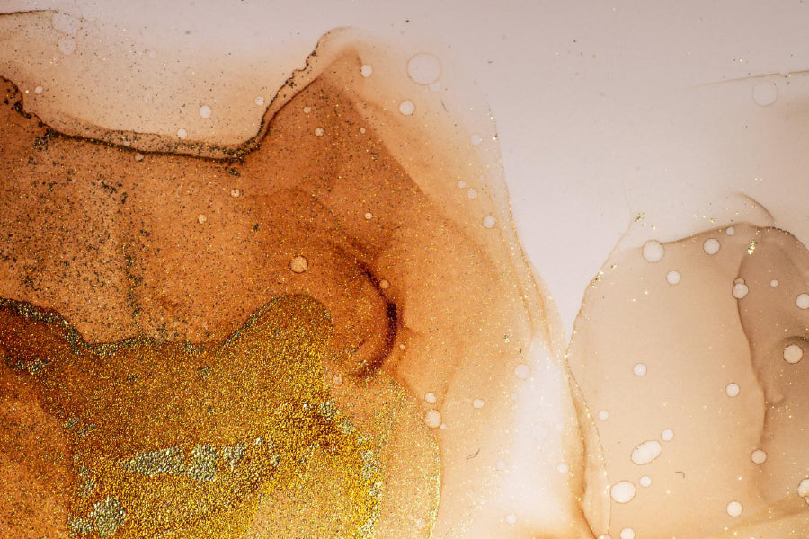 Orange & Gold Fluid Abstract Design Home Decor Premium Quality Poster Print Choose Your Sizes