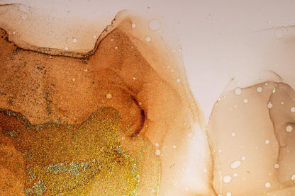 Orange & Gold Fluid Abstract Design Home Decor Premium Quality Poster Print Choose Your Sizes