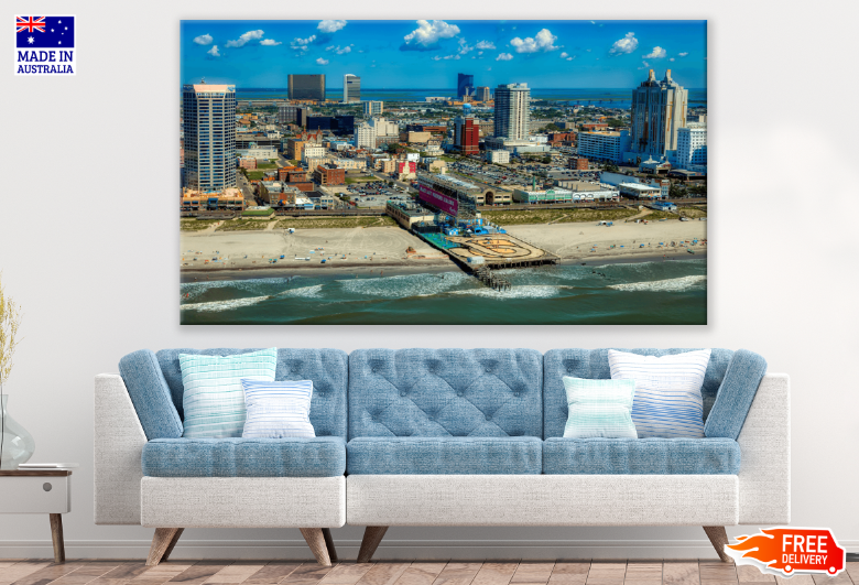 Cityscape & Sea View Print 100% Australian Made