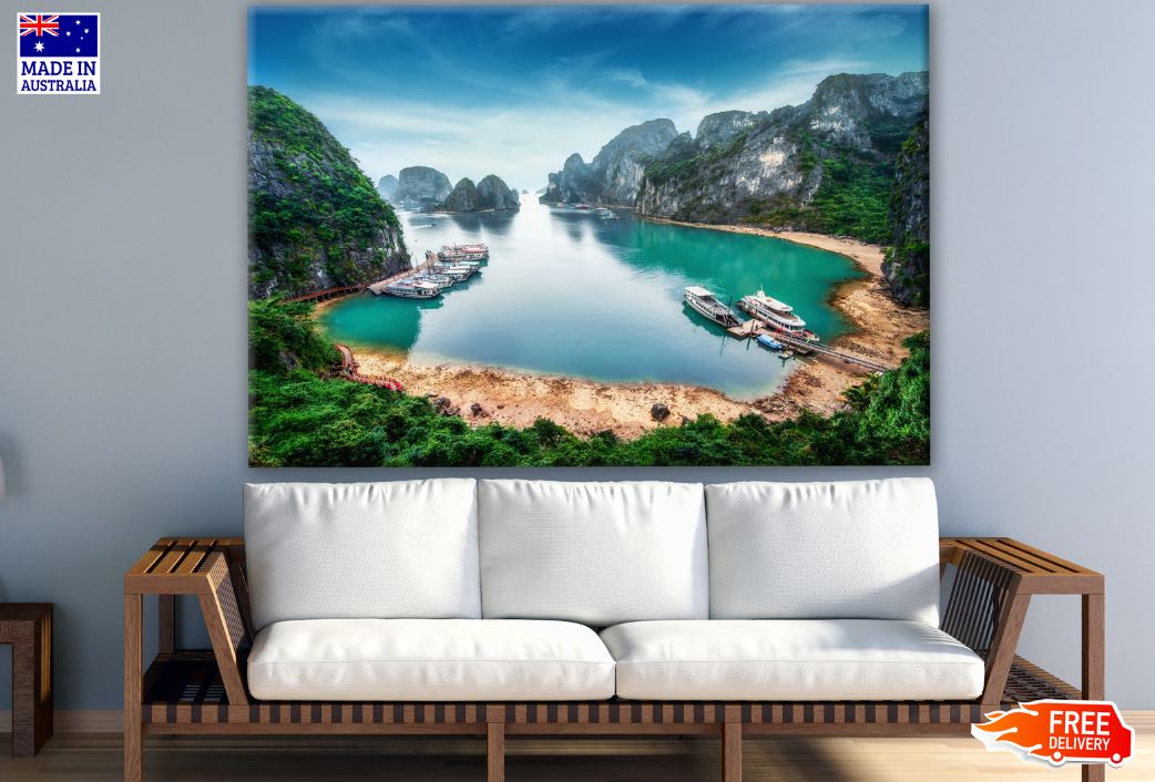 Ha Long Bay, South China Sea, Vietnam Scenery Photograph Print 100% Australian Made