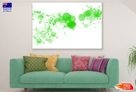 Green Spots Abstract Design Print 100% Australian Made