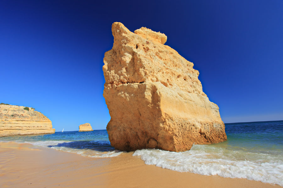 Rock on Algarve Beach View Photograph Print 100% Australian Made