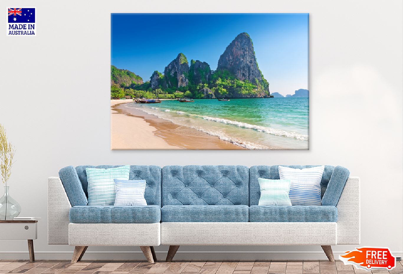 Railay Beach View Photograph Krabi Thailand Print 100% Australian Made