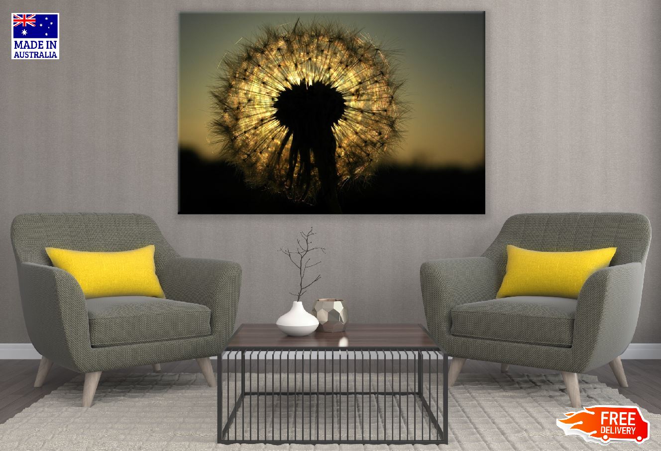 Dandelions on Sunset Photograph Print 100% Australian Made